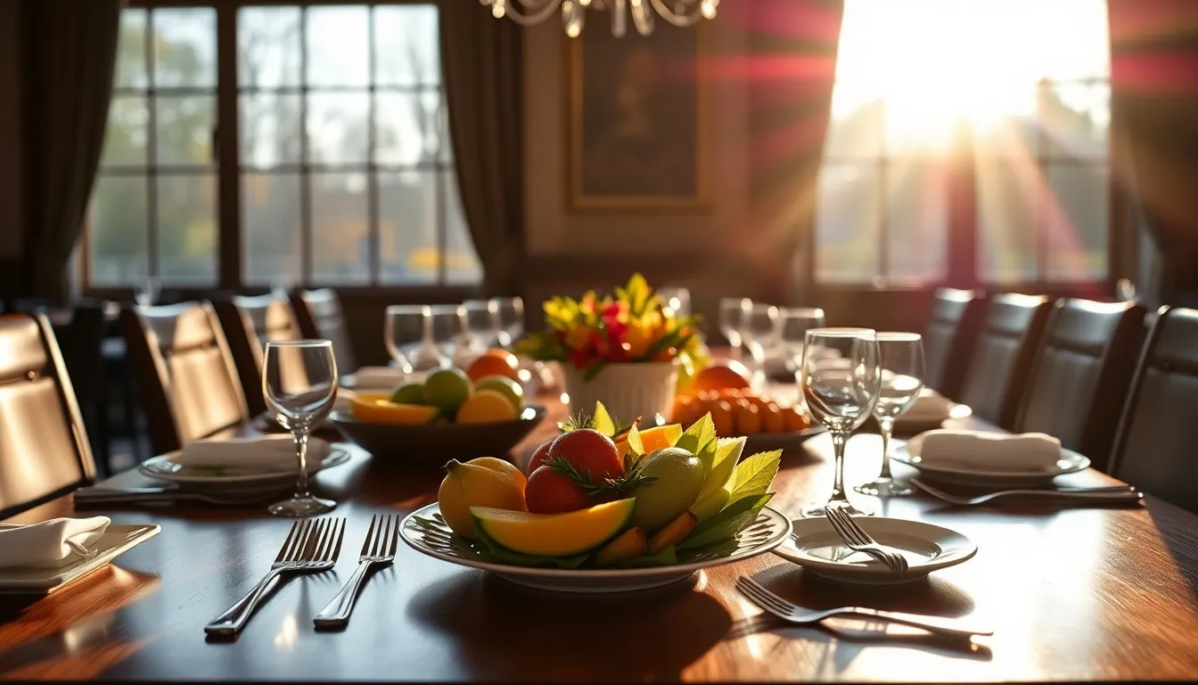 Elegant Dining Table Setting