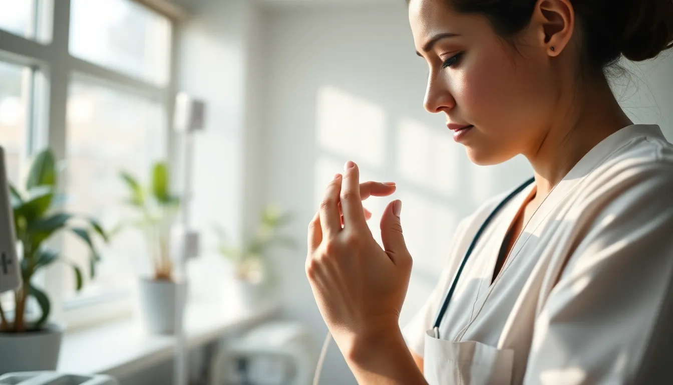 Compassionate Nurse Attending to Patient