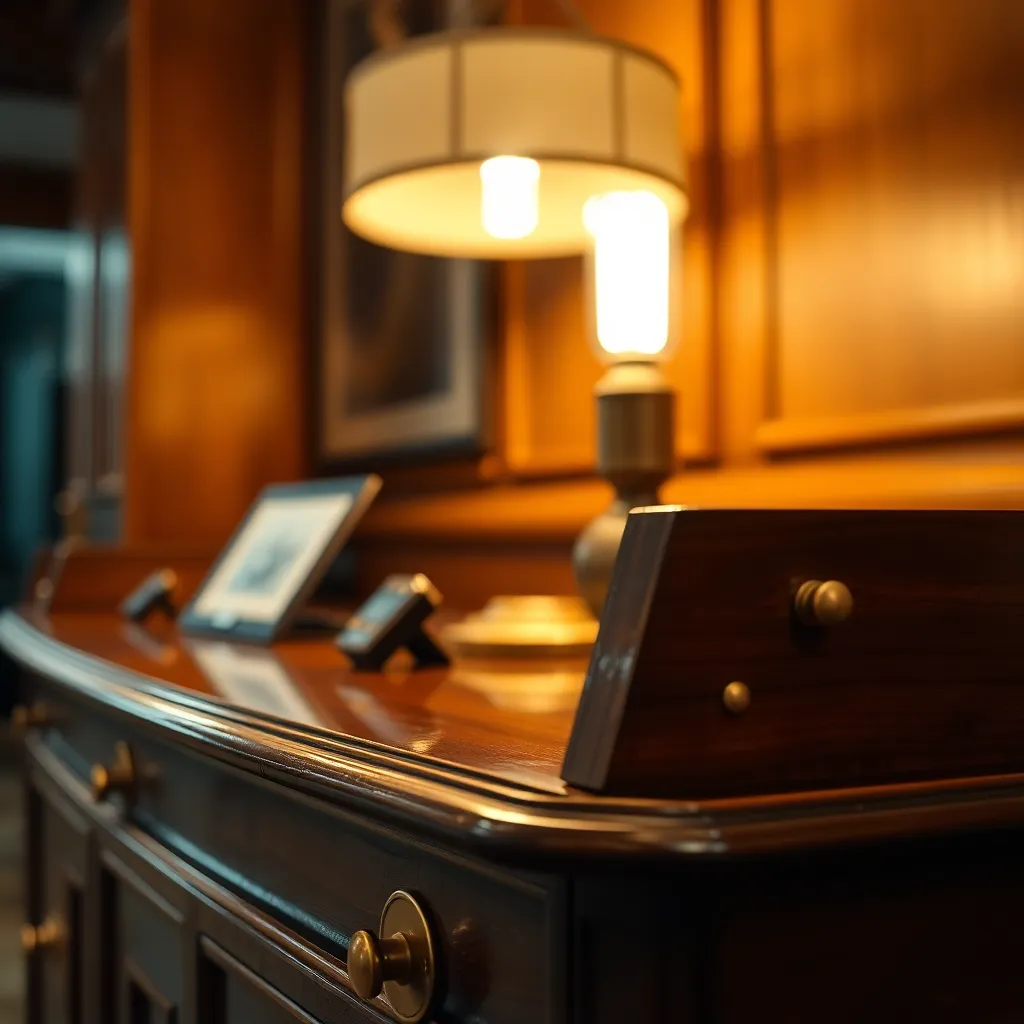 Close-Up of Hotel Check-In Desk