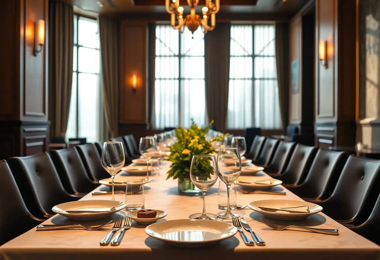 Elegant Hotel Restaurant Dining Setup
