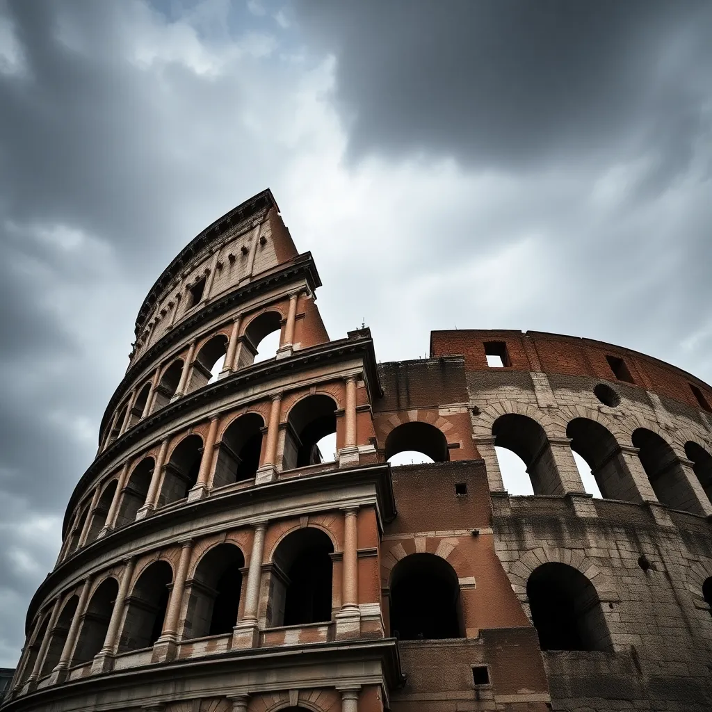 Colosseum Under Stormy Skies