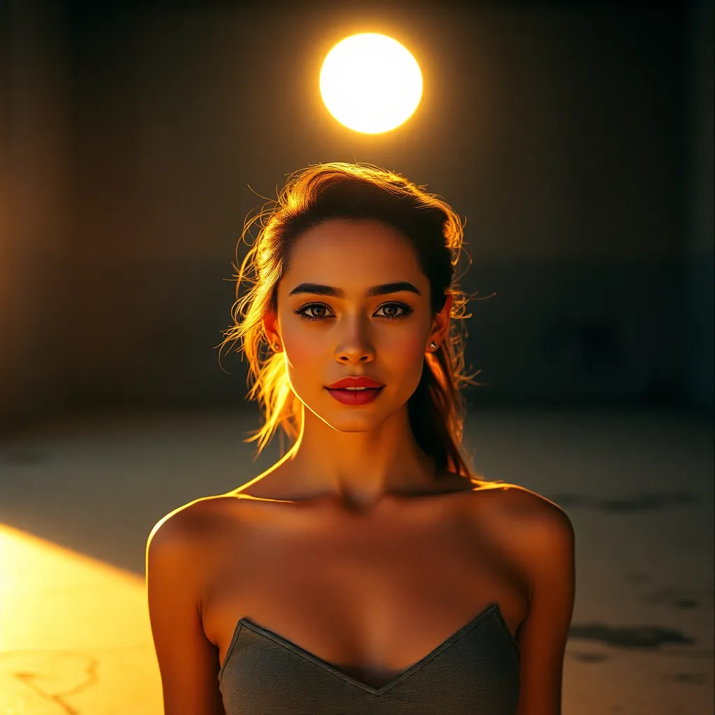 A scenic view of an industrial yard during golden hour, where warm sunlight creates beautiful rim light around the stacked metal containers. The shallow depth of field blends the background into soft bokeh, drawing focus to the weathered textures of the containers. The scene is enriched with warm hues reminiscent of Kodak Portra 400 films, making it ideal for capturing the essence of industrial beauty. The cracked concrete floor adds character, enhancing the industrial vibe.