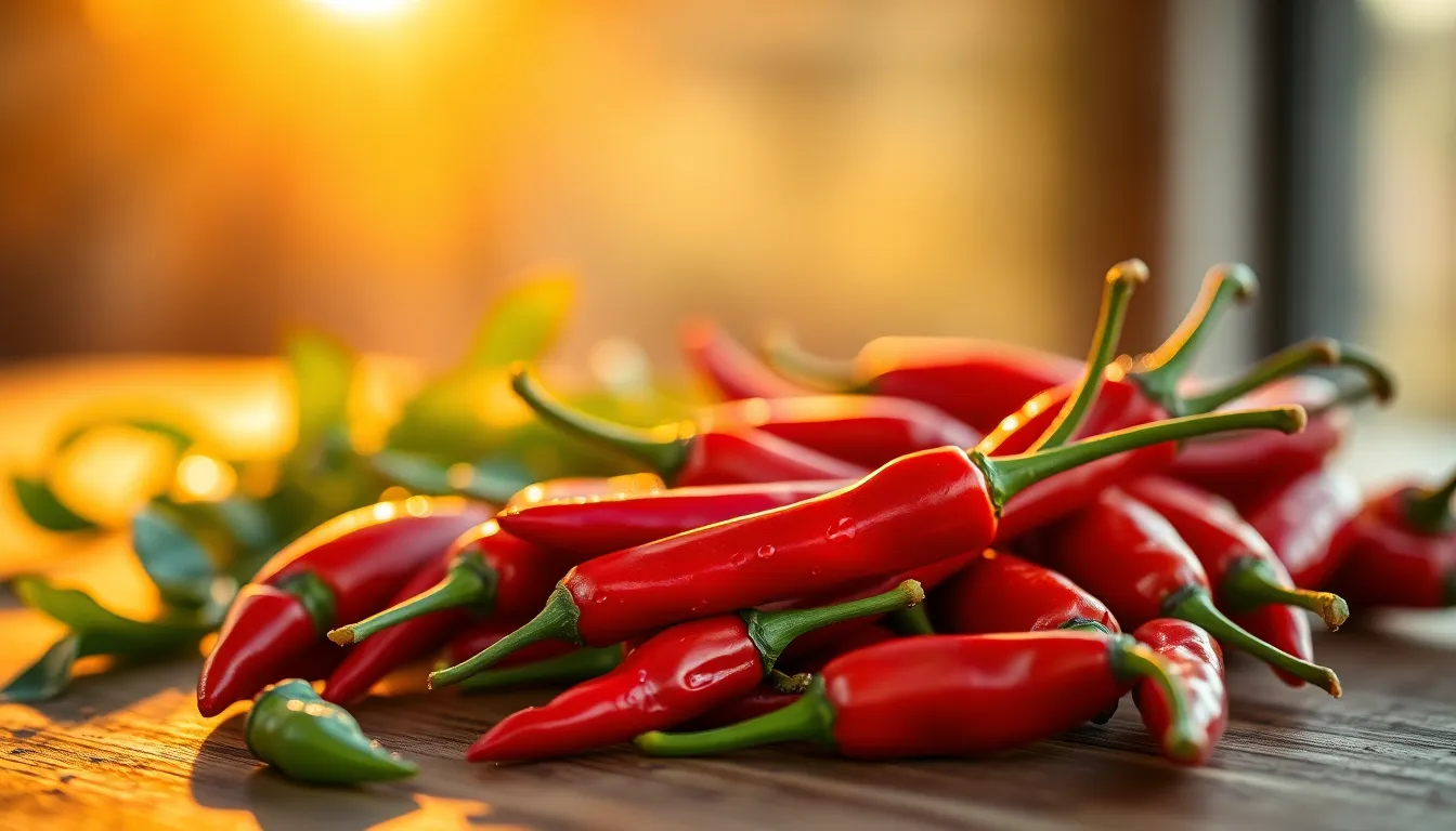 This photorealistic image features a cluster of vibrant green avocados presented on a rustic wooden cutting board. Bathed in warm golden hour light, the avocados appear freshly picked, showcasing their smooth textures and rich colors. The centered symmetrical composition draws the viewer's eye directly to the avocados, while the soft bokeh in the background adds depth. The natural muted tones enhance the organic feel of this culinary ingredient scene.