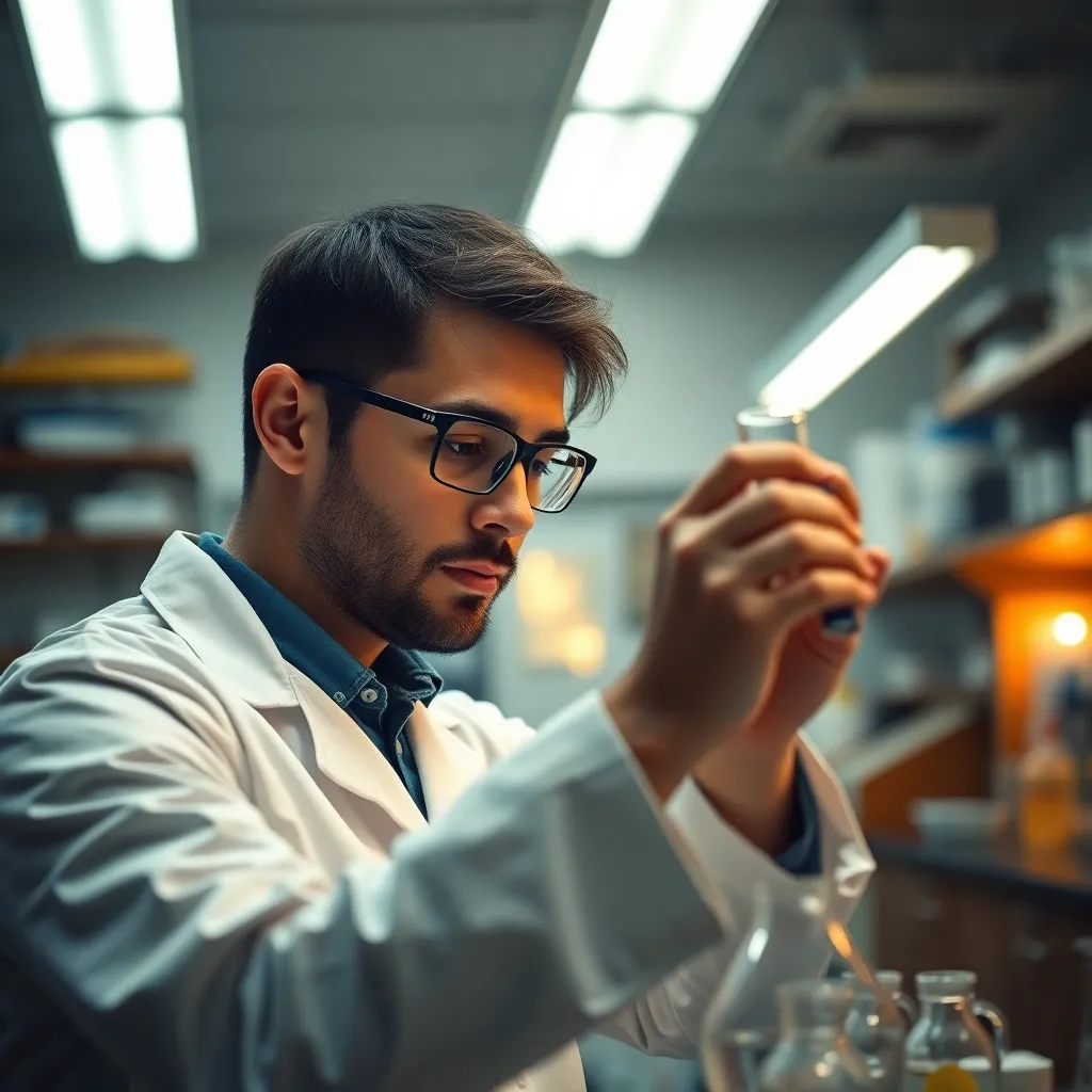 Scientist in Modern Laboratory