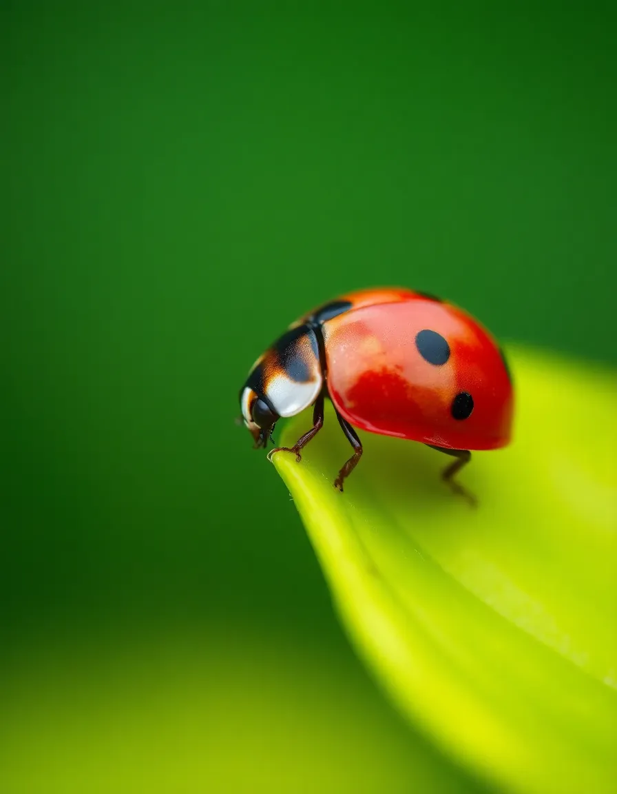 Close-Up of Ladybug on Leaf