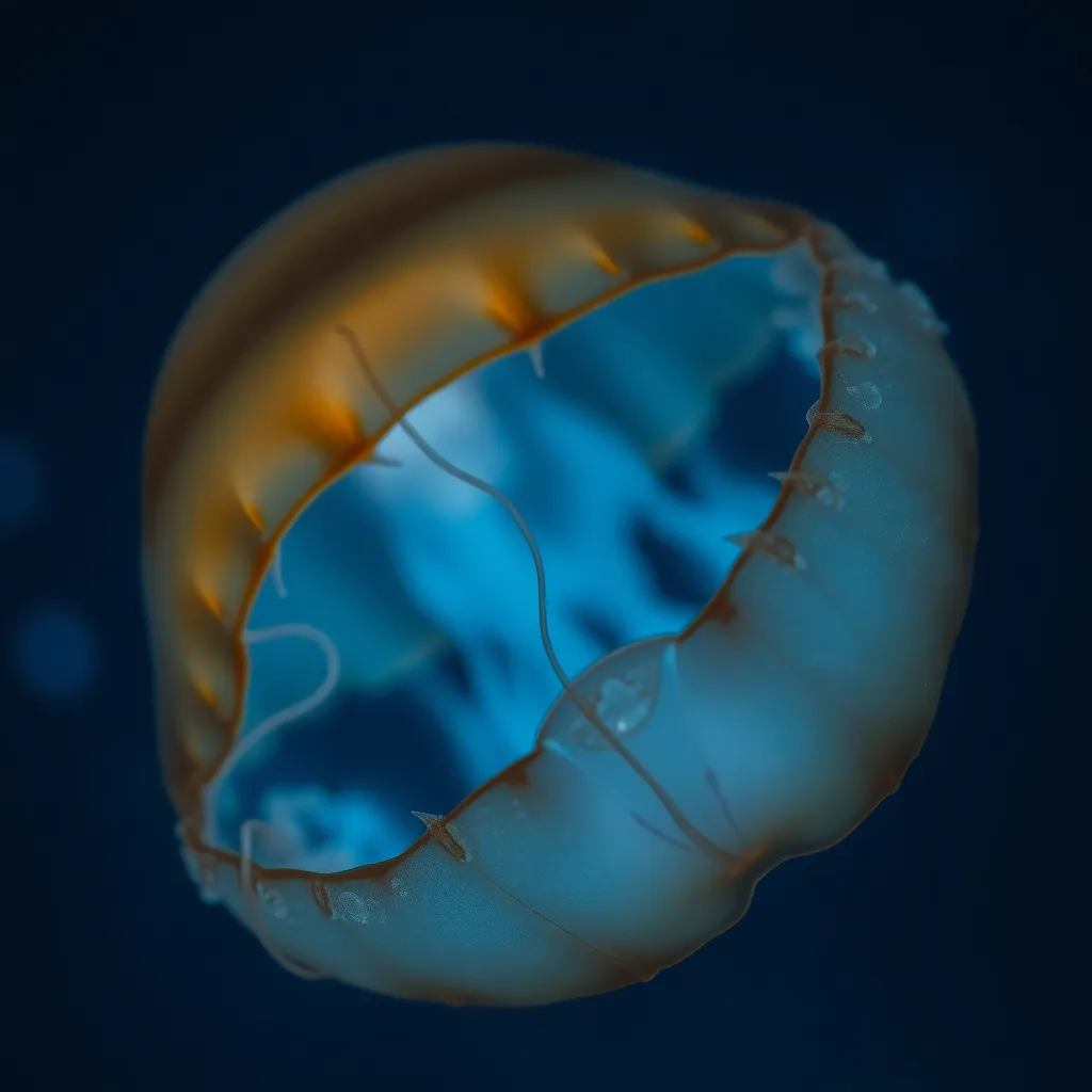 Ethereal Jellyfish in Dark Waters