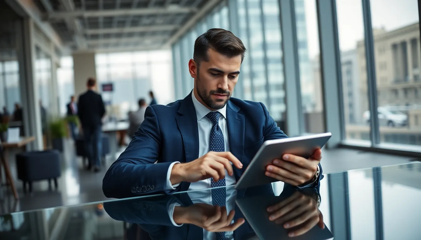 Businessman Analyzing Stock Market Data