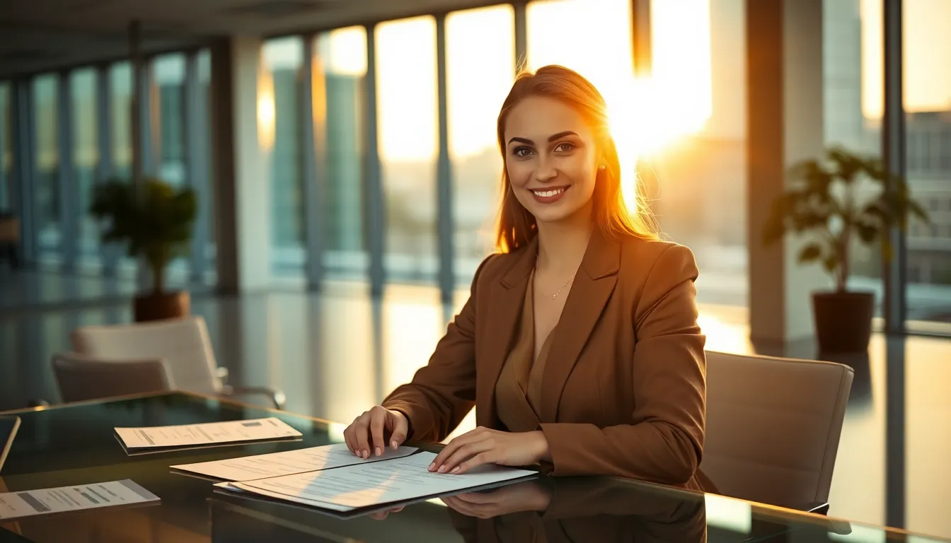 Confident Businesswoman in Modern Office