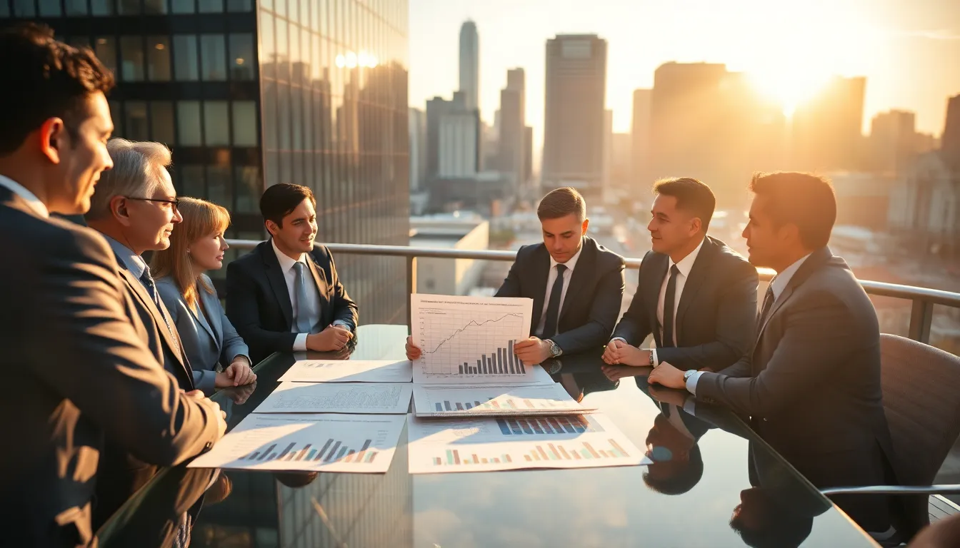 Diverse Business Professionals Analyzing Financial Reports