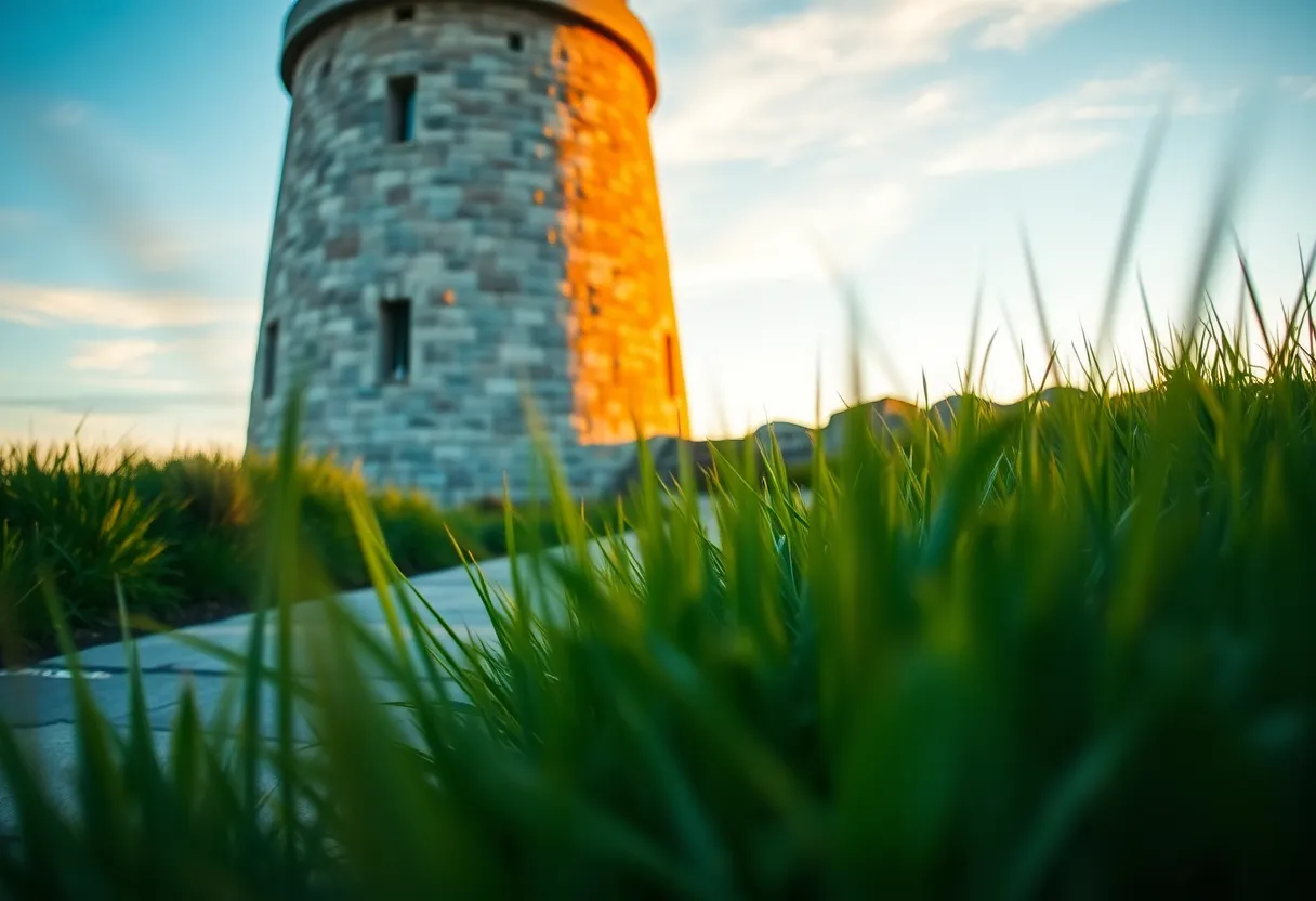 Historic Lighthouse at Sunset