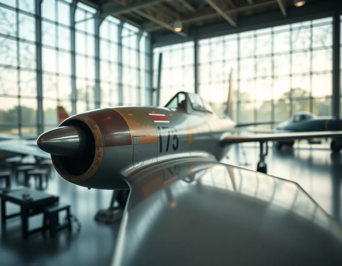 Vintage Jet in Aviation Museum