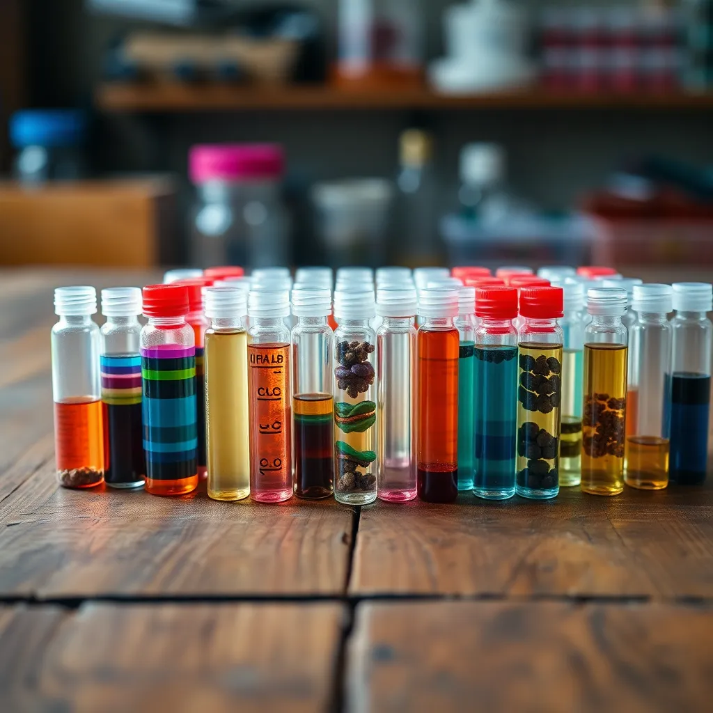 Artistic Arrangement of Laboratory Samples