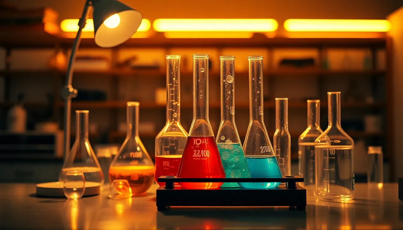 Chemist Focused on Microscope in Laboratory A dedicated chemist peers intently through a microscope within a high-tech laboratory. Dramatic lighting accentuates their concentration while creating a striking contrast with the background, enriched by a cinematic teal and orange color palette. The image captures the intricate details of the microscope and laboratory surroundings, making the viewer feel immersed in the world of scientific discovery.