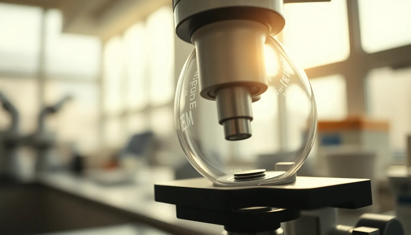 Intricate Glass Microscope in Laboratory