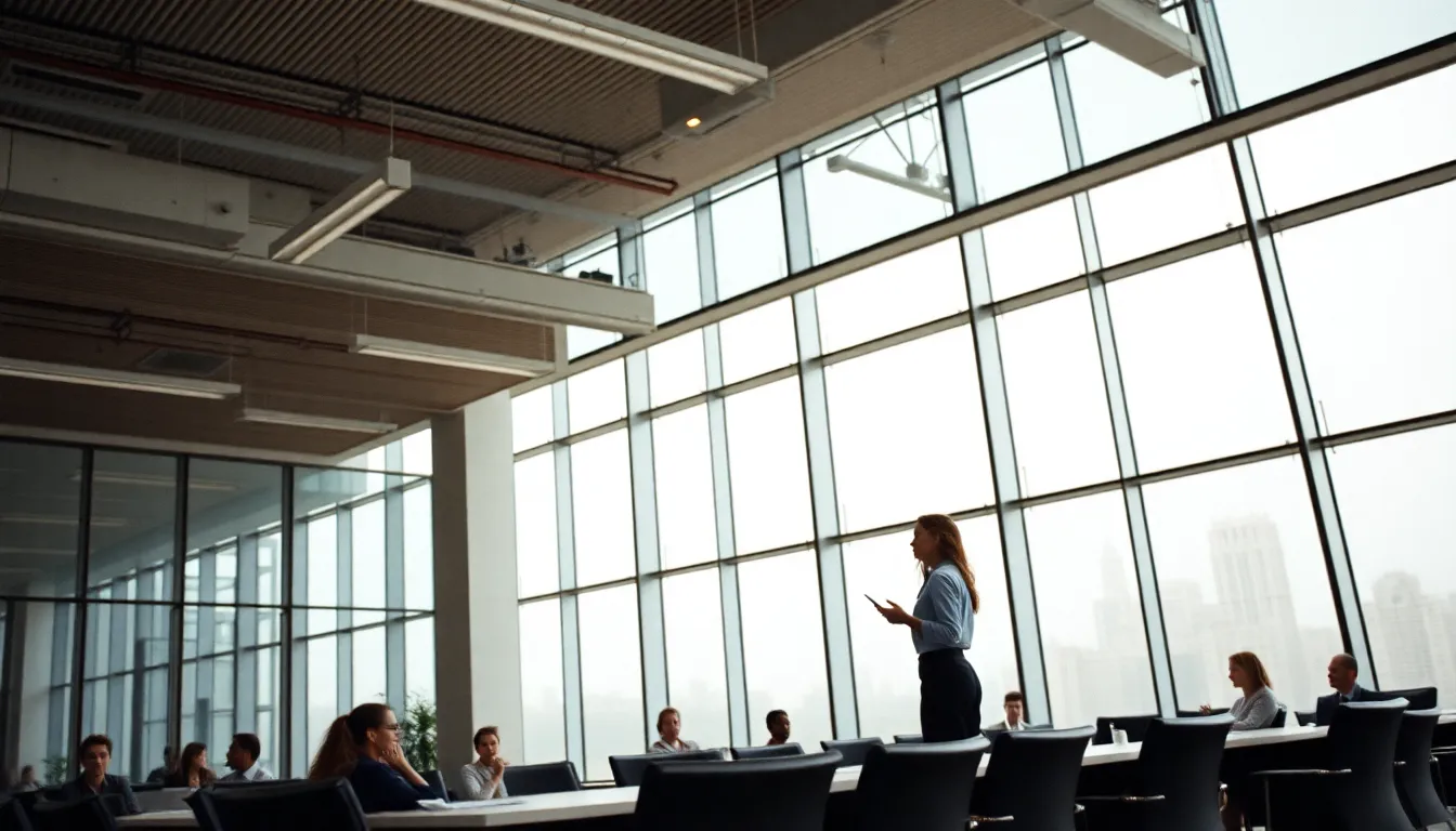 Businesswoman Presenting in Conference Room
