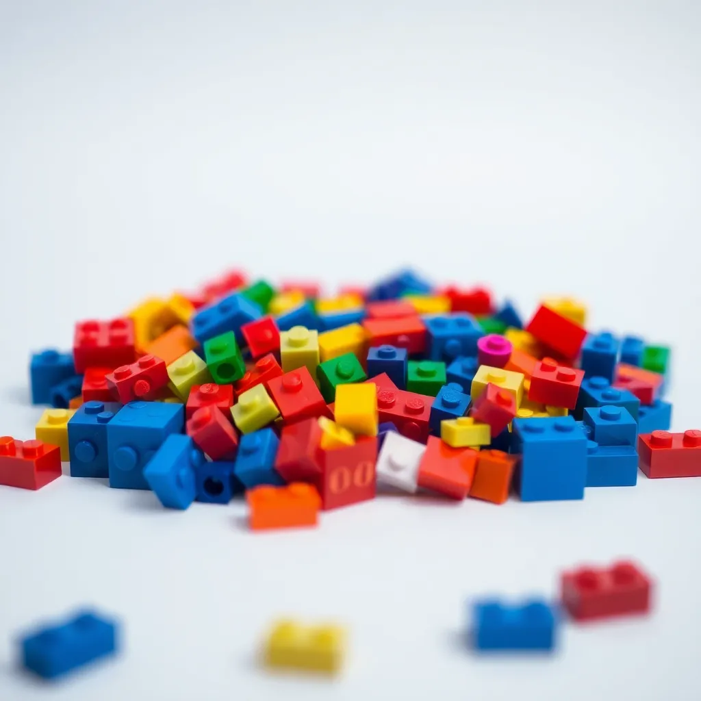 Colorful Close-Up of Lego Pieces