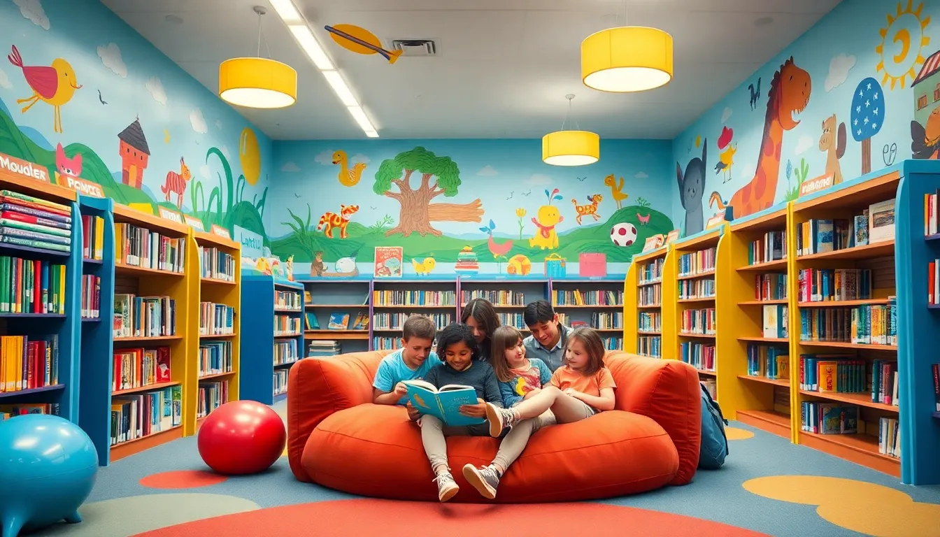 Colorful Children's Library Area