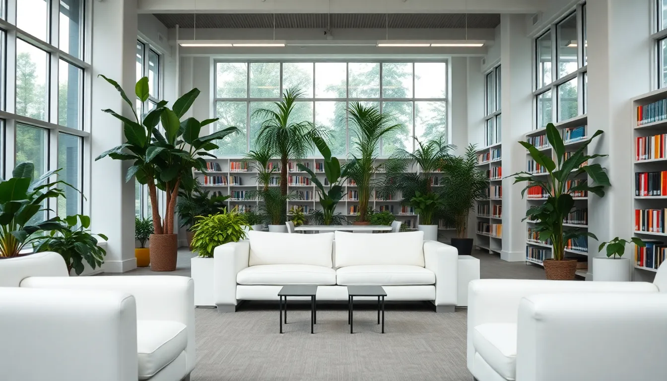 Modern Minimalist Library Space