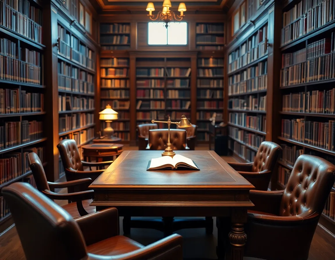 Elegant Library Study Room
