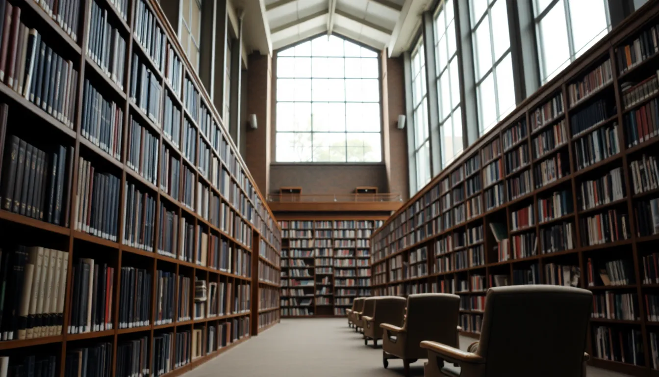 Student Reading in Library
