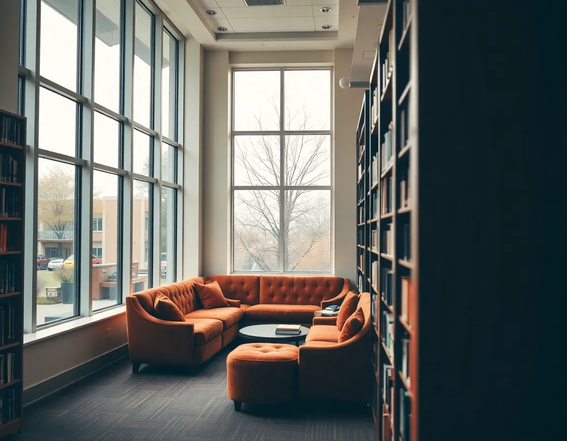 Library Reading Nook with Natural Light