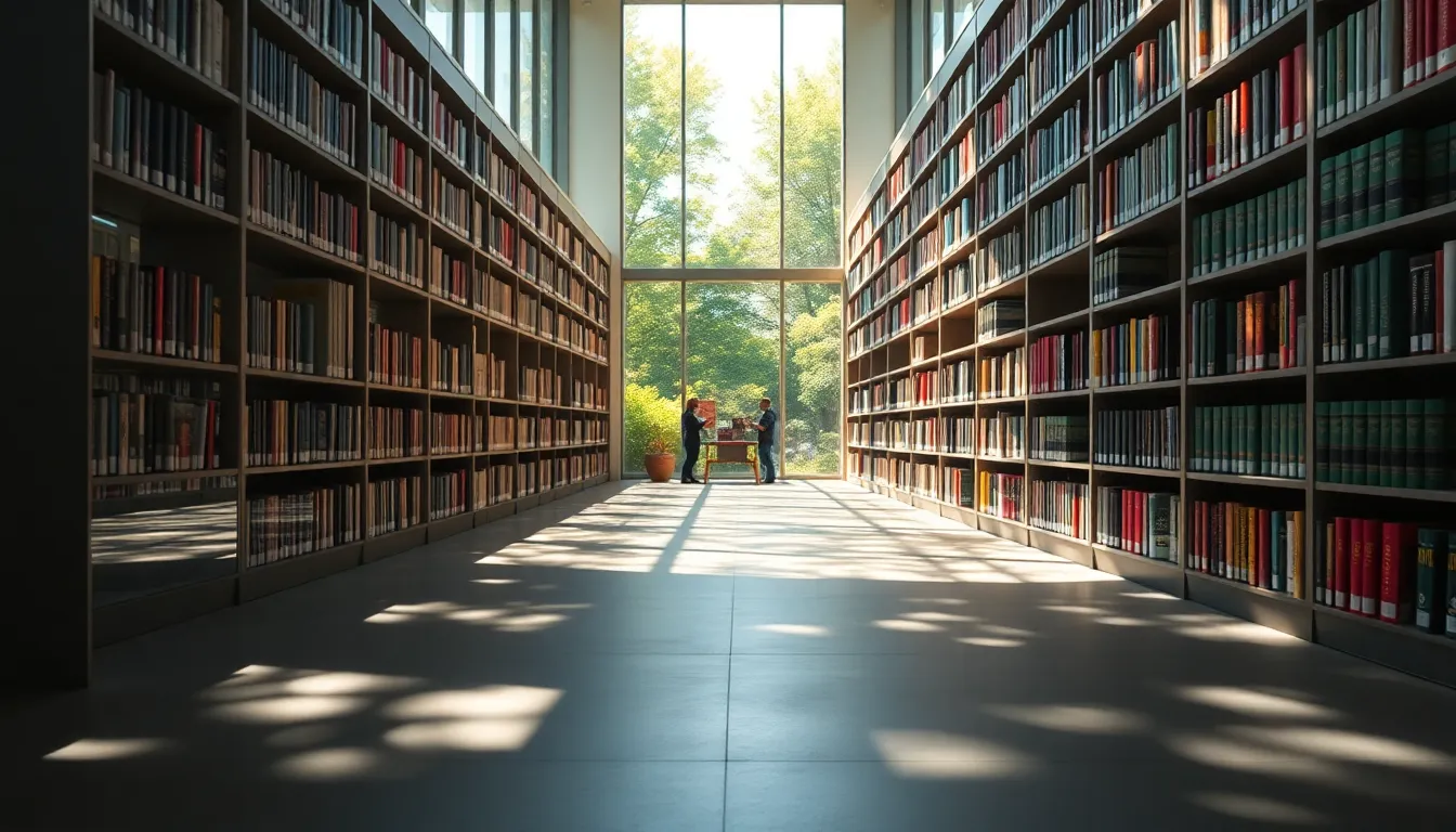 Modern Library with Sunlit Reading Nook