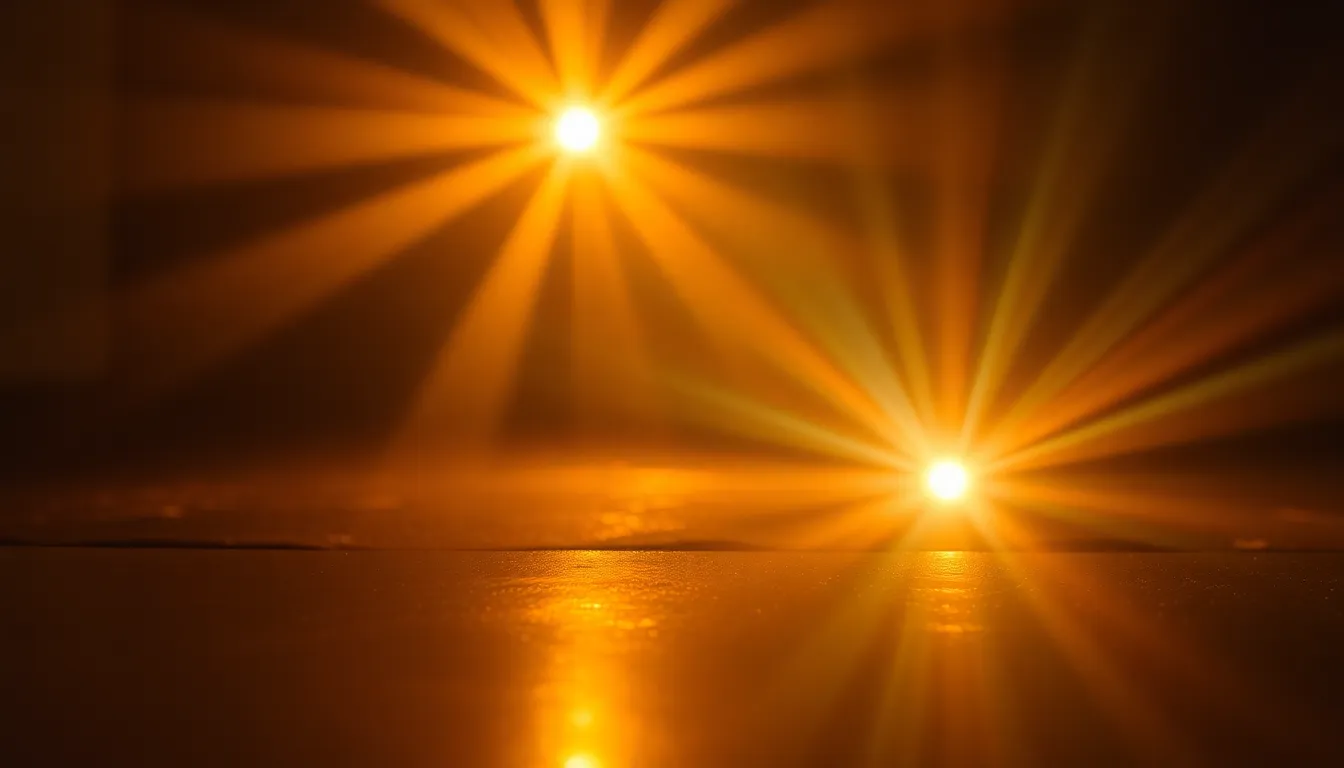 Dramatic Light Beams at Sunset