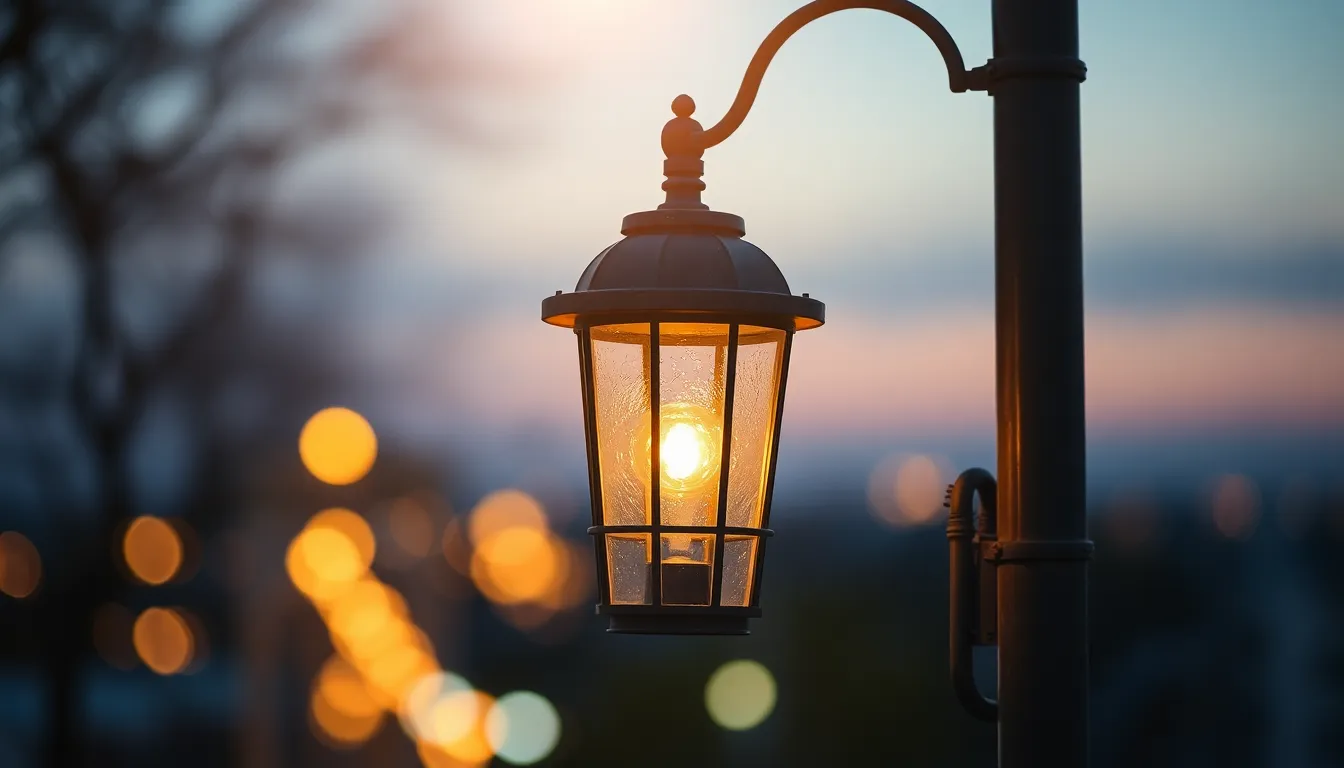Urban Street Lamp at Twilight