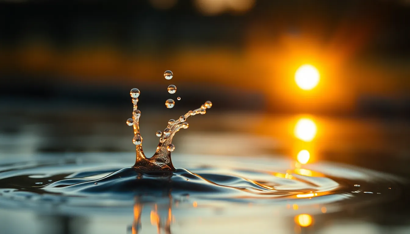 Splash of Water Droplets