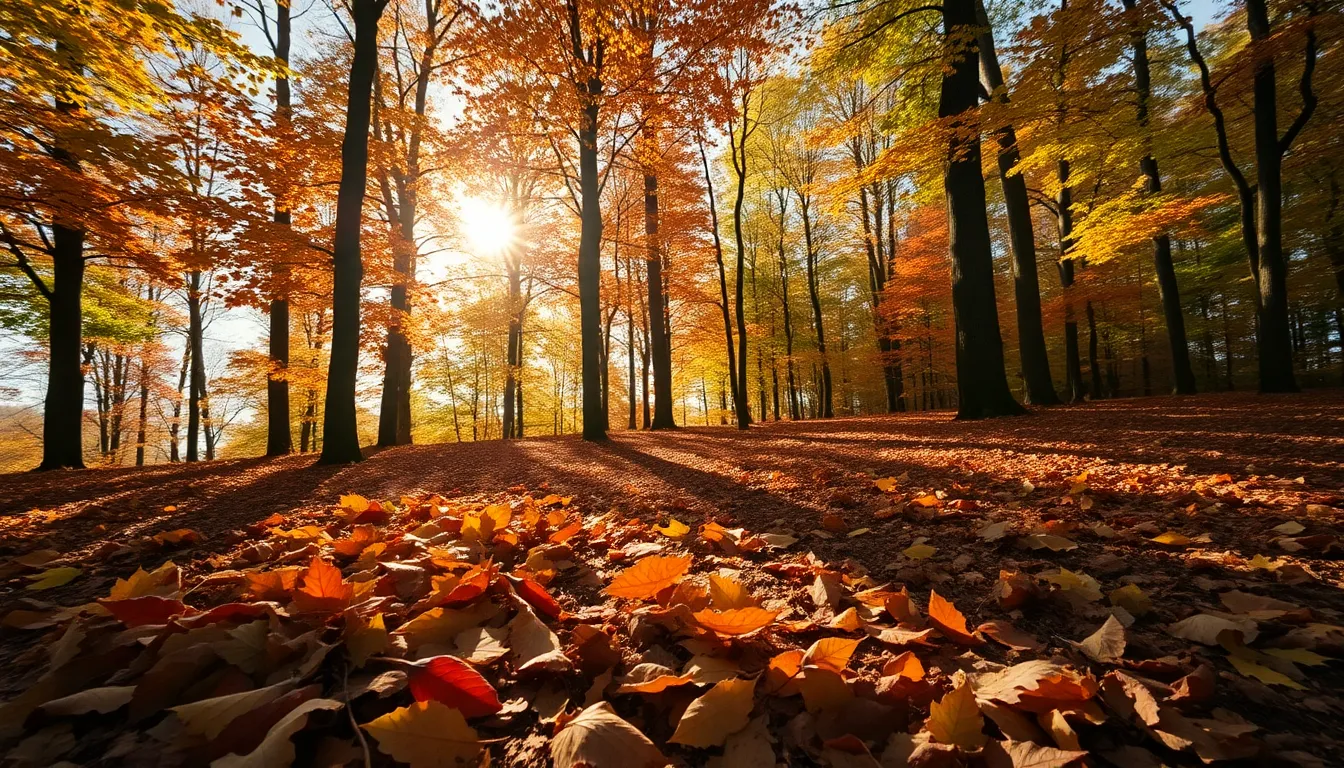 Autumn Canopy Light Patterns