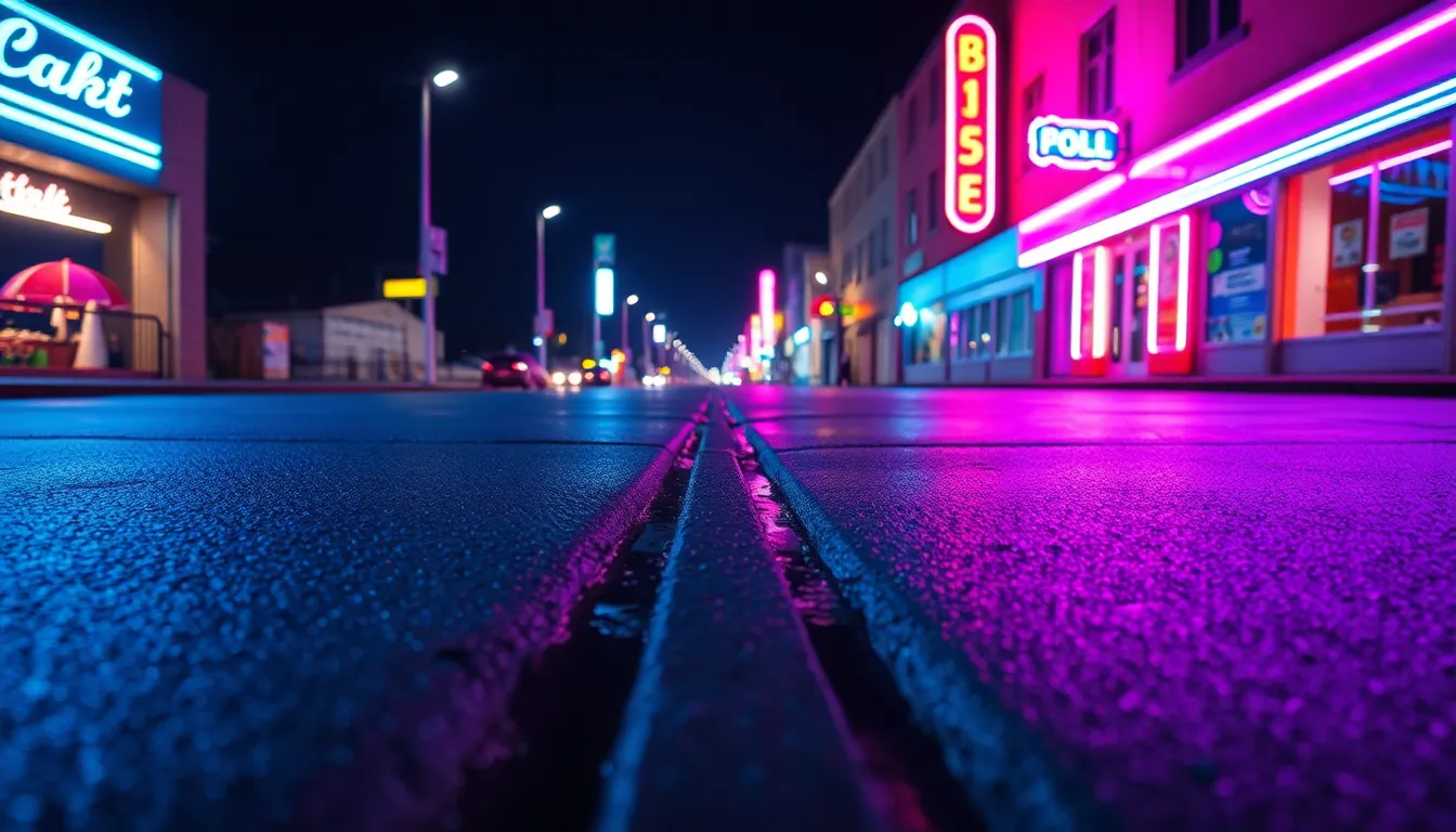 Urban Neon Reflections