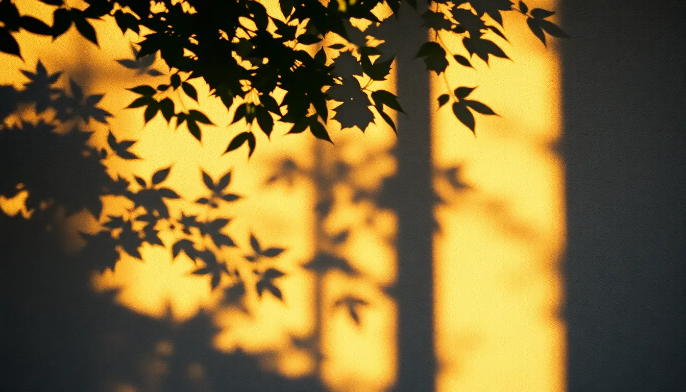 Dancing Shadows of Leaves on Wall