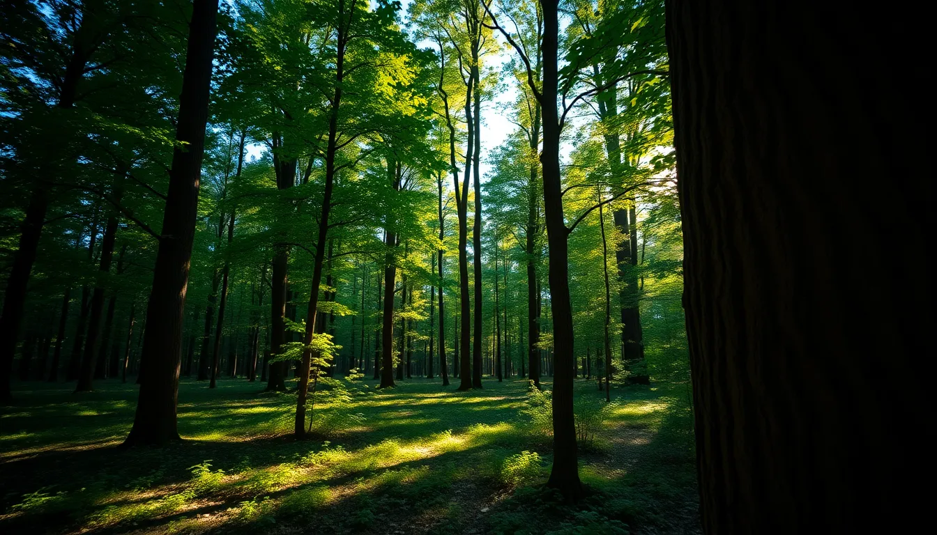 Dappled Sunlight in a Forest