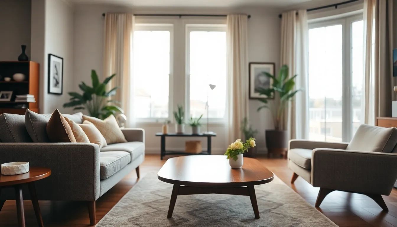 Elegant Mid-Century Modern Living Room