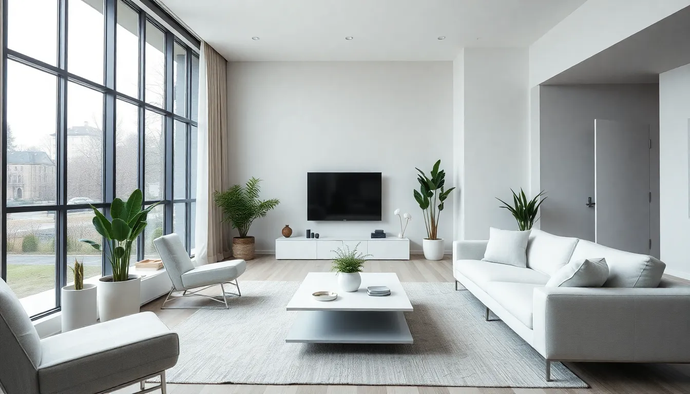 Modern Minimalist Living Room with Natural Light