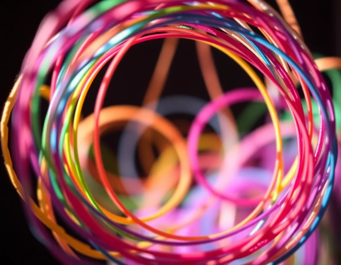 Colorful Thread Loops Abstract