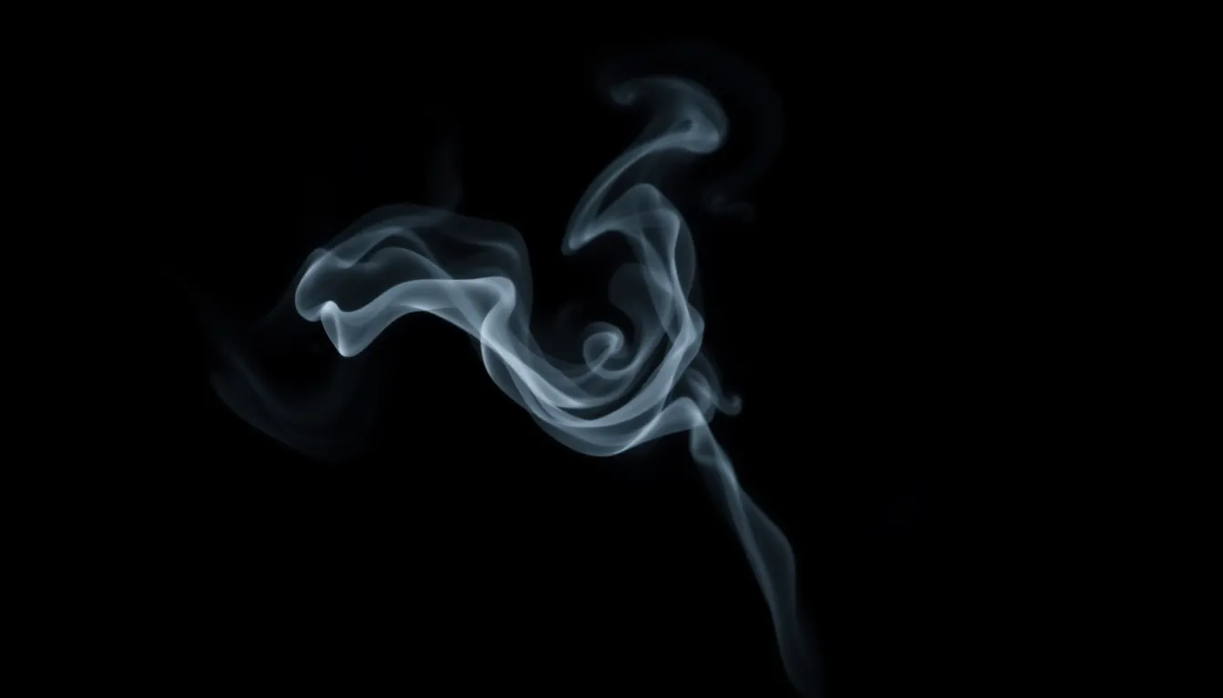 This enigmatic image captures the mesmerizing patterns of smoke swirling against a dark backdrop. Illuminated by dramatic Rembrandt lighting, the deep blacks and muted whites evoke a mysterious atmosphere that draws viewers in. The shallow depth of field focuses on the swirling forms at the center, while the edges dissolve into the darkness, further enhancing their allure. The centered symmetrical composition invites a profound contemplation of the hypnotic smoke movements.