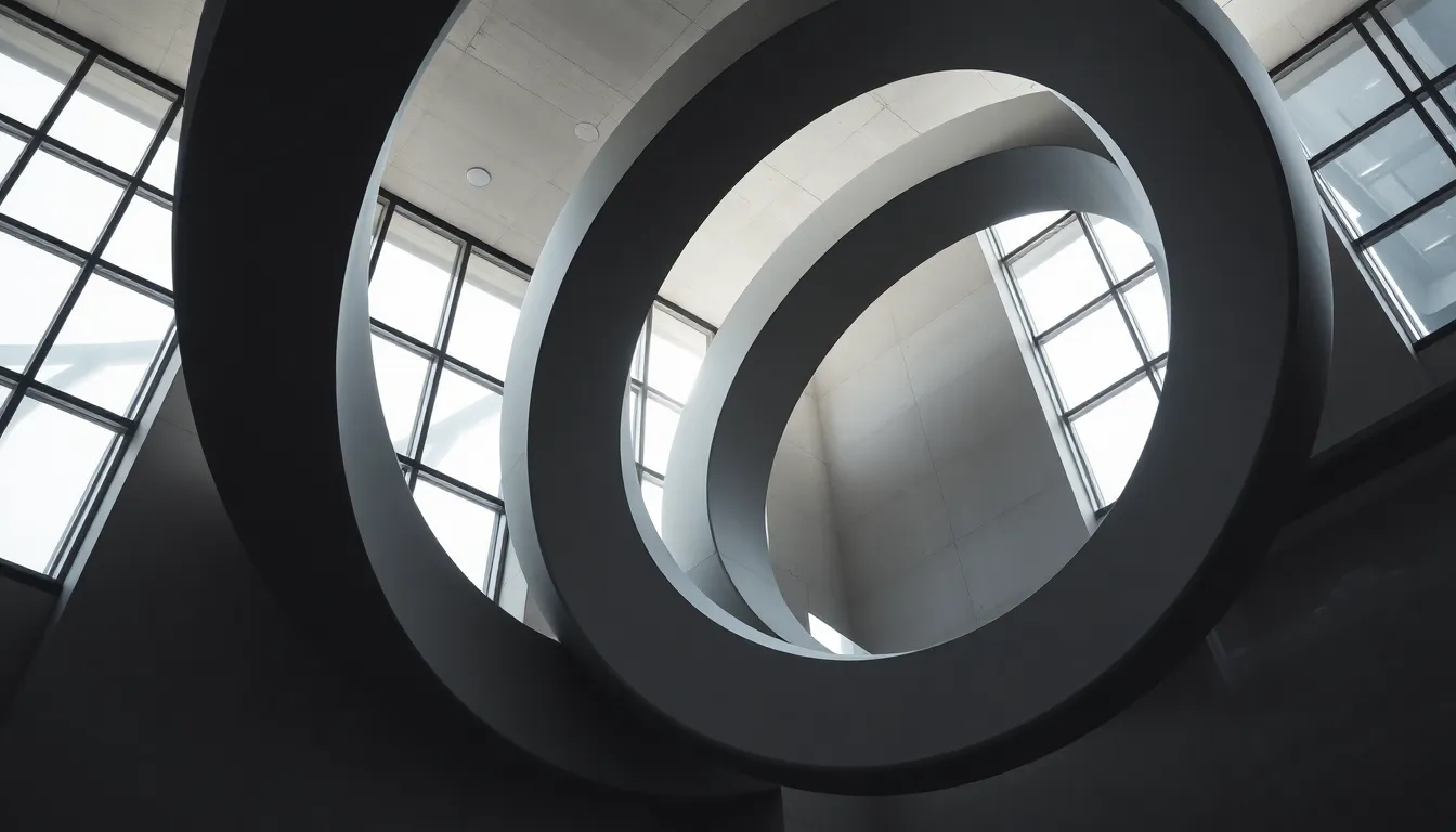 Contemporary Architectural Loops in Concrete and Glass