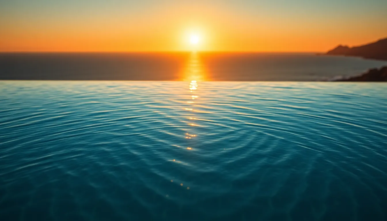 Infinity Pool with Coastal View