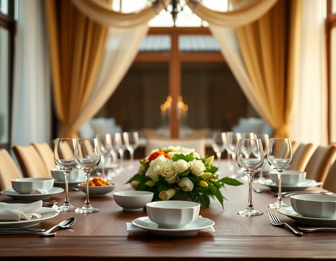 Gourmet Dinner Table Setting