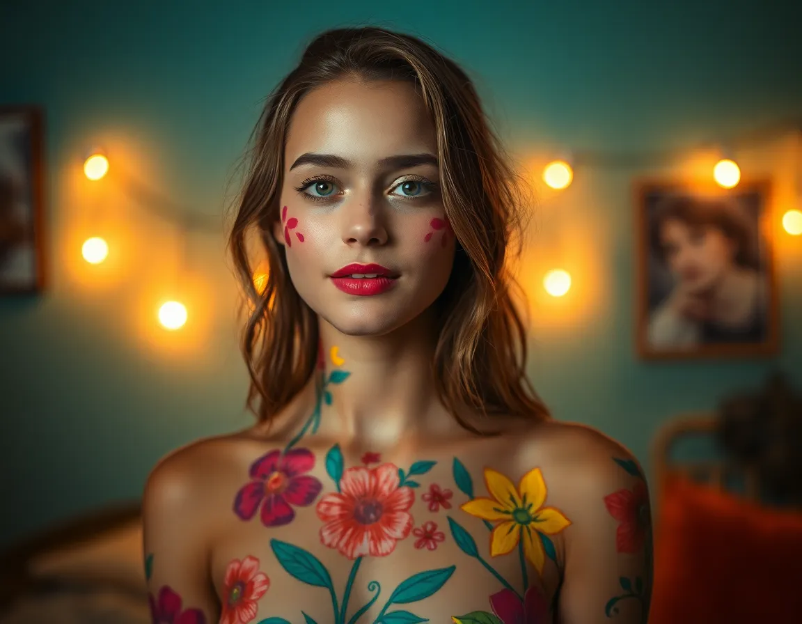 Artistic Body Painting Portrait