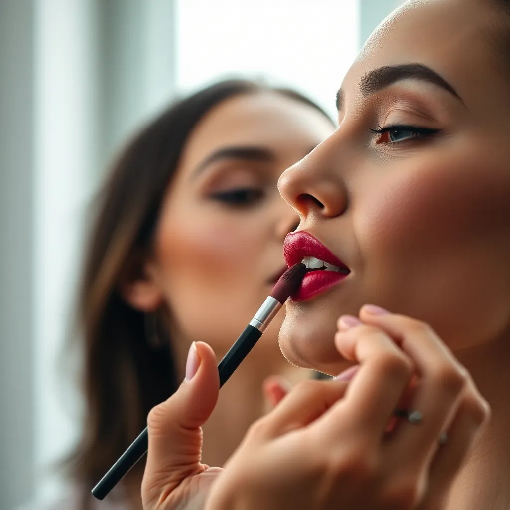 Makeup Application Close-Up