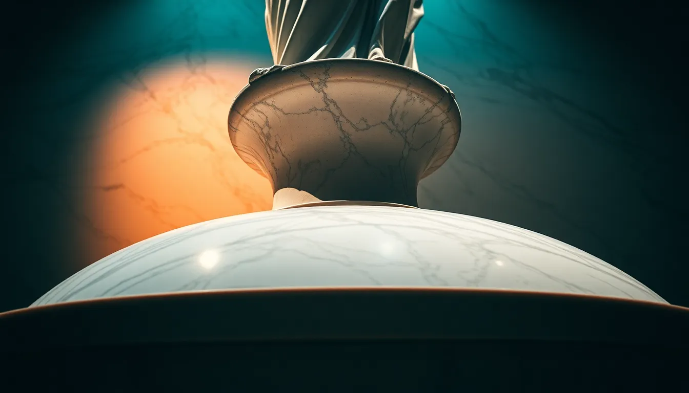 Dramatic Marble Sculpture Lighting