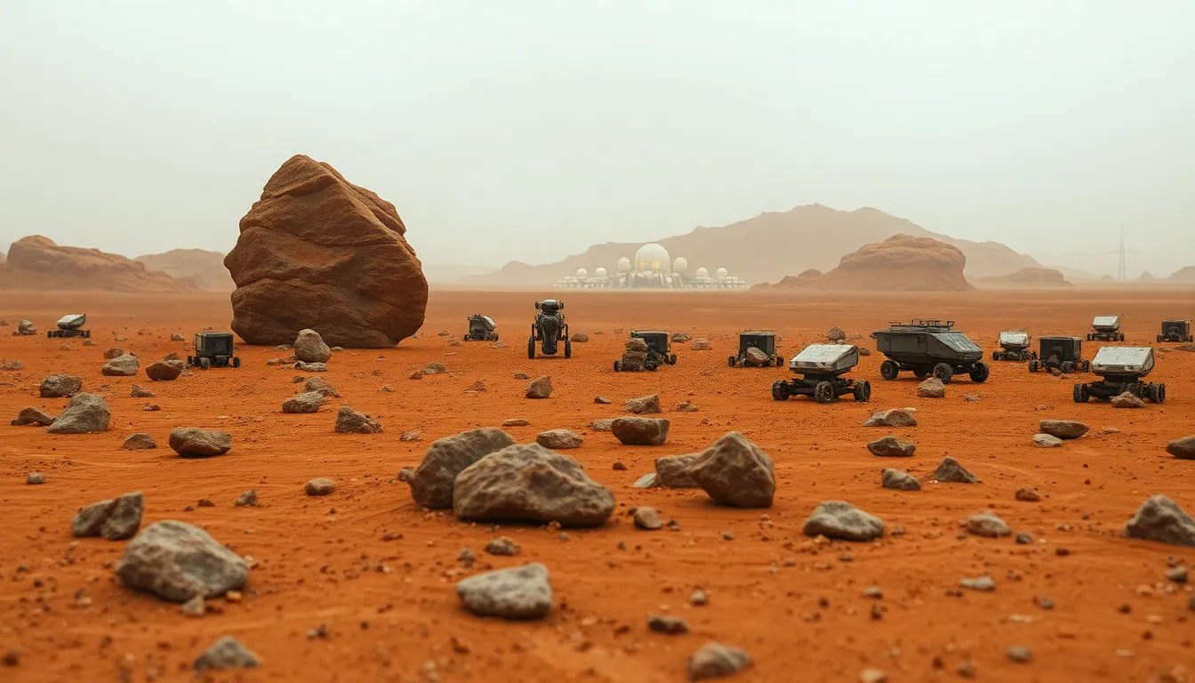 Martian Colony Under Diffused Light