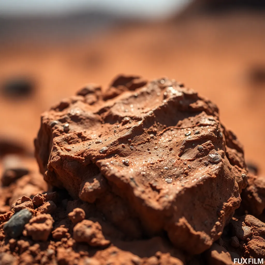 Close-Up of a Martian Rock Sample