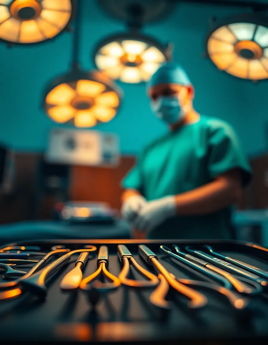 Surgical Instrument Tray in Operating Room