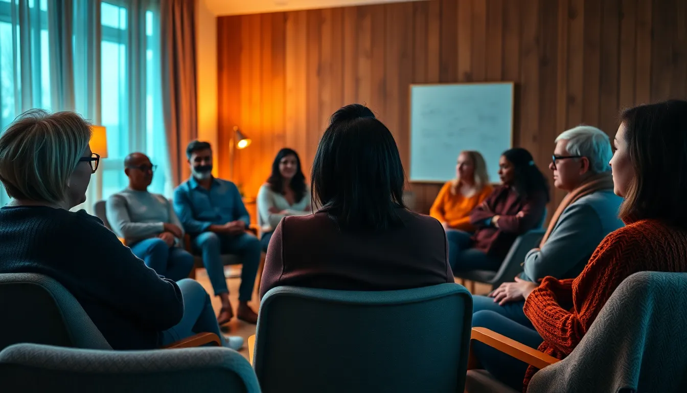 This vibrant image captures a woman practicing mindfulness amidst lush greenery in a park at golden hour. The warm light beautifully outlines her form, embodying tranquility and focus. Surrounded by colorful foliage that melts into a soft bokeh, the scene conveys a deep sense of peace and connection with nature. It's an inspiring portrayal of mental health through mindfulness and the beauty of outdoor settings.