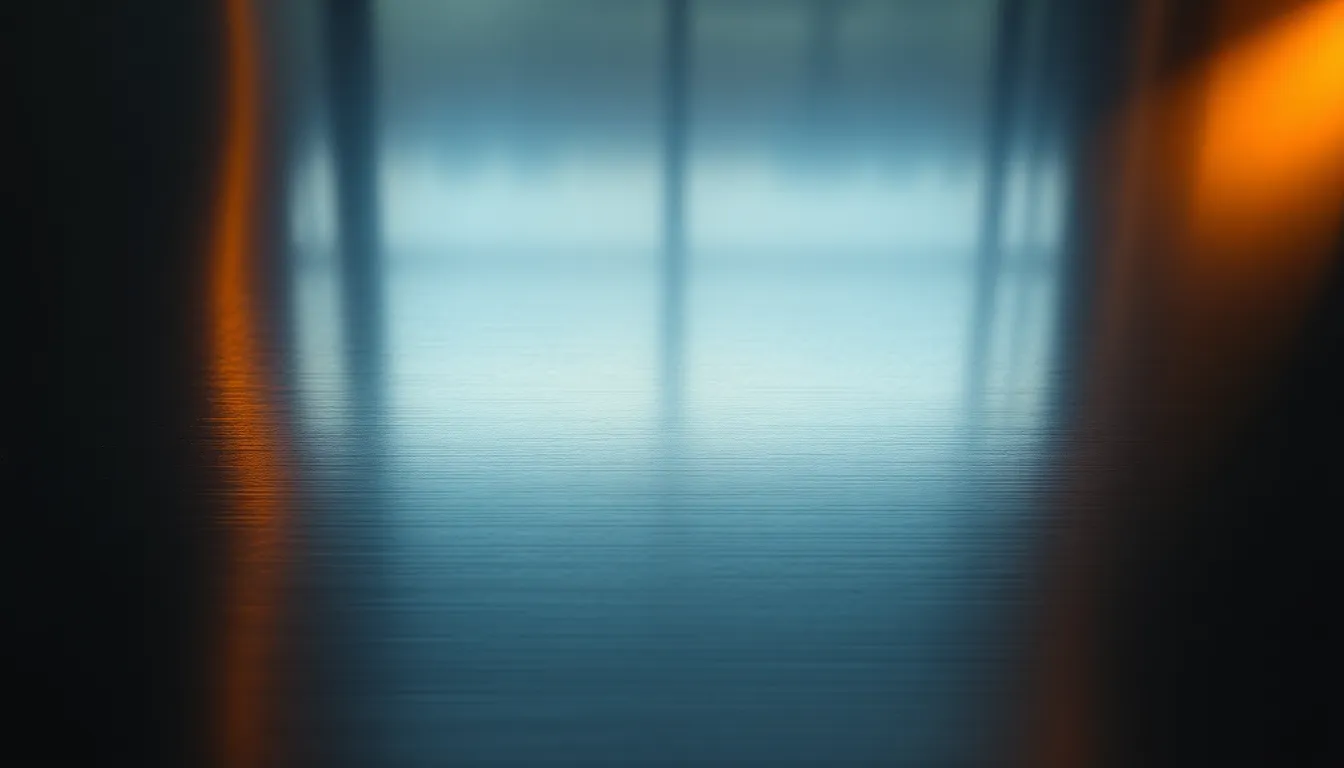 Brushed Metal Surface with Reflection This image features a pristine brushed metal surface, perfectly reflecting warm studio light. The smooth texture catches soft highlights, showcasing the artistry of metalwork. A subdued color palette enhances the contemporary feel, making it suitable for design and lifestyle contexts. The composition invites the viewer to appreciate the refined detailing and craftsmanship in metal finishing.