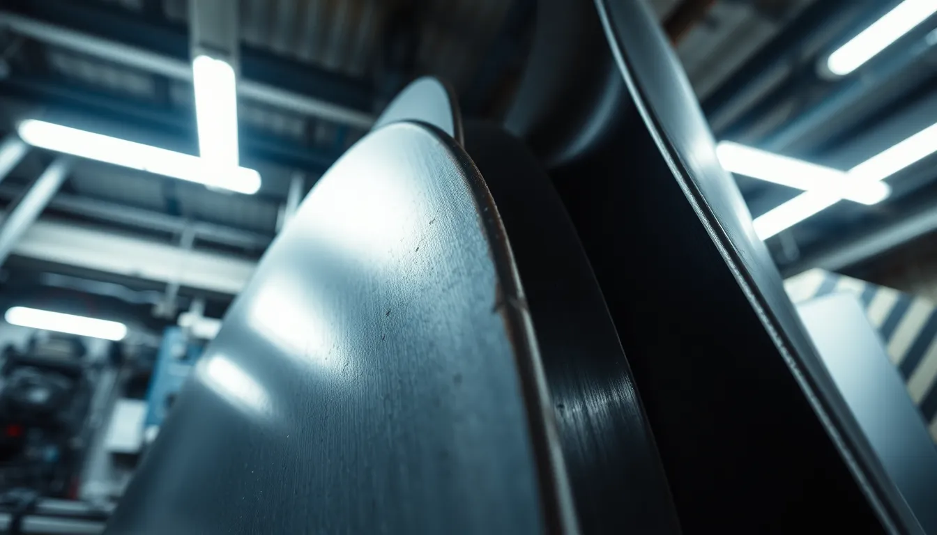 Overlapping Metal Plates in Factory