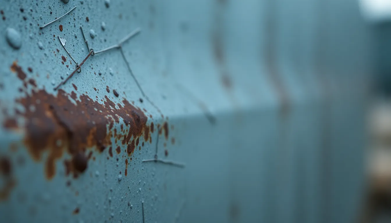 Galvanized Steel Macro Textures This macro image captures the rugged surface of galvanized steel, enhanced by soft, diffused daylight. The selective focus emphasizes the intricate textures, while the background softly blurs into bokeh, providing a perfect contrast. The color palette consists of muted blues and grays, contributing to a cool, industrial feel. The composition, observed through the rule of thirds, showcases the beauty found in metal surfaces.